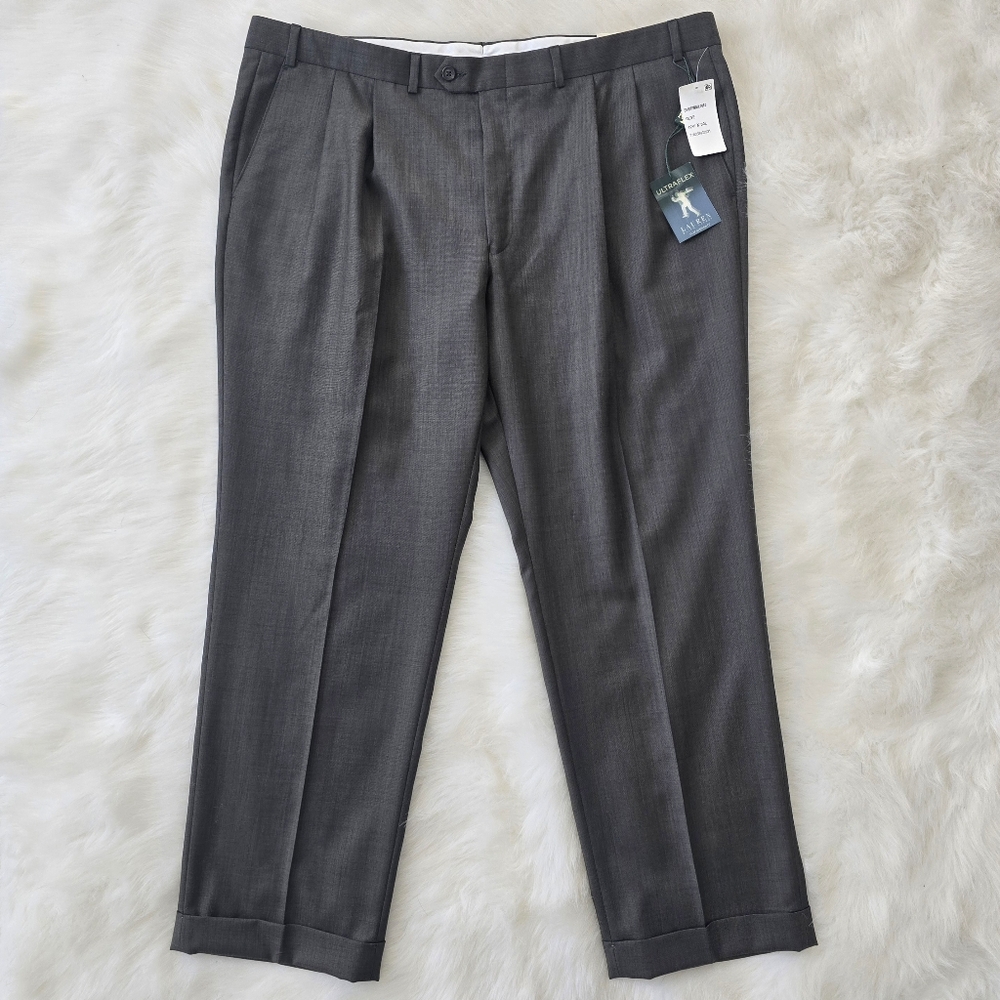 Lauren Ralph Lauren Wool Ultra Flex Dress Pants Men's 42 X 30 Olive